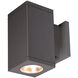 Cube Arch LED 5.5 inch Graphite Sconce Wall Light in Narrow, 85, 3000K, Straight Up/Down