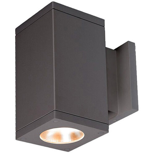 Cube Arch LED 5.5 inch Graphite Sconce Wall Light in Narrow, 85, 3000K, Straight Up/Down