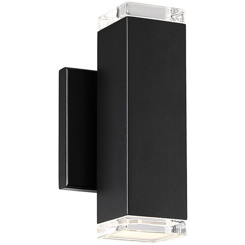 Block LED 8.13 inch Black Outdoor Wall Light, dweLED