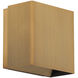 Boxi Wall Sconce Wall Light in 2700K, Aged Brass, dweLED
