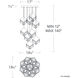 Ice Cube LED 18.75 inch Black Multi-Light Pendant Ceiling Light, dweLED