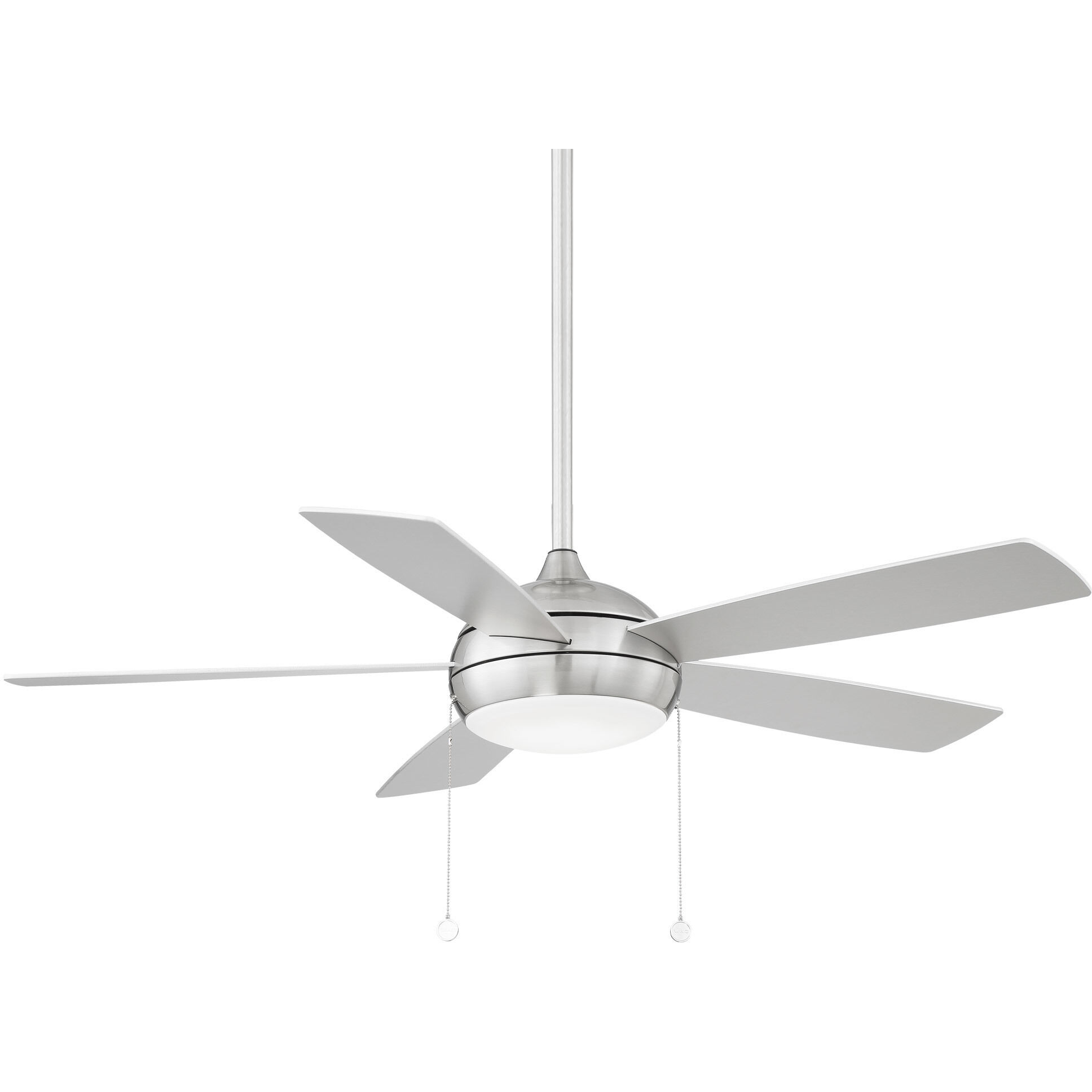 Disc II 52 inch Brushed Nickel Downrod Ceiling Fans, Limited Fan