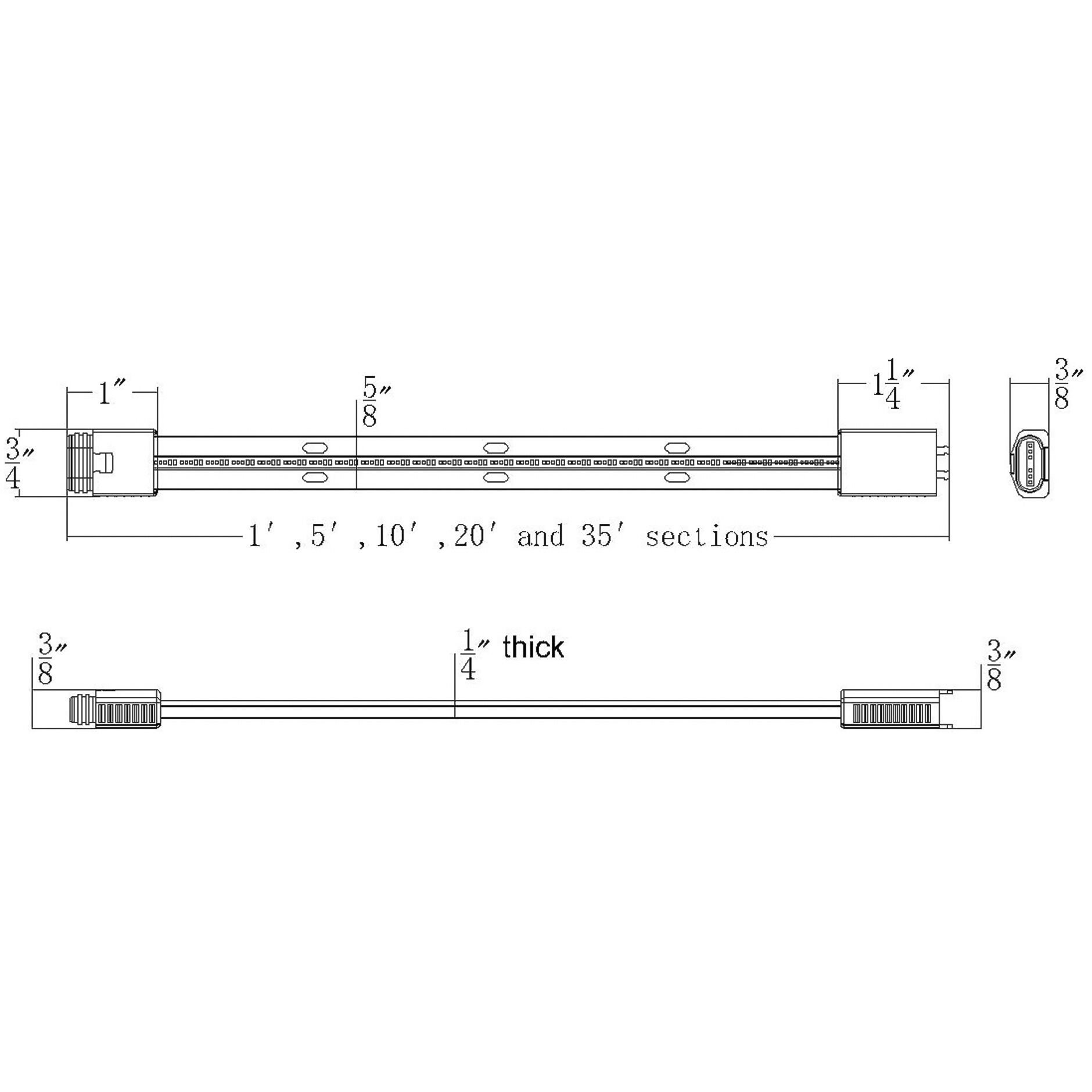 Tyler Outdoor LED Strip Lighting in 2700K