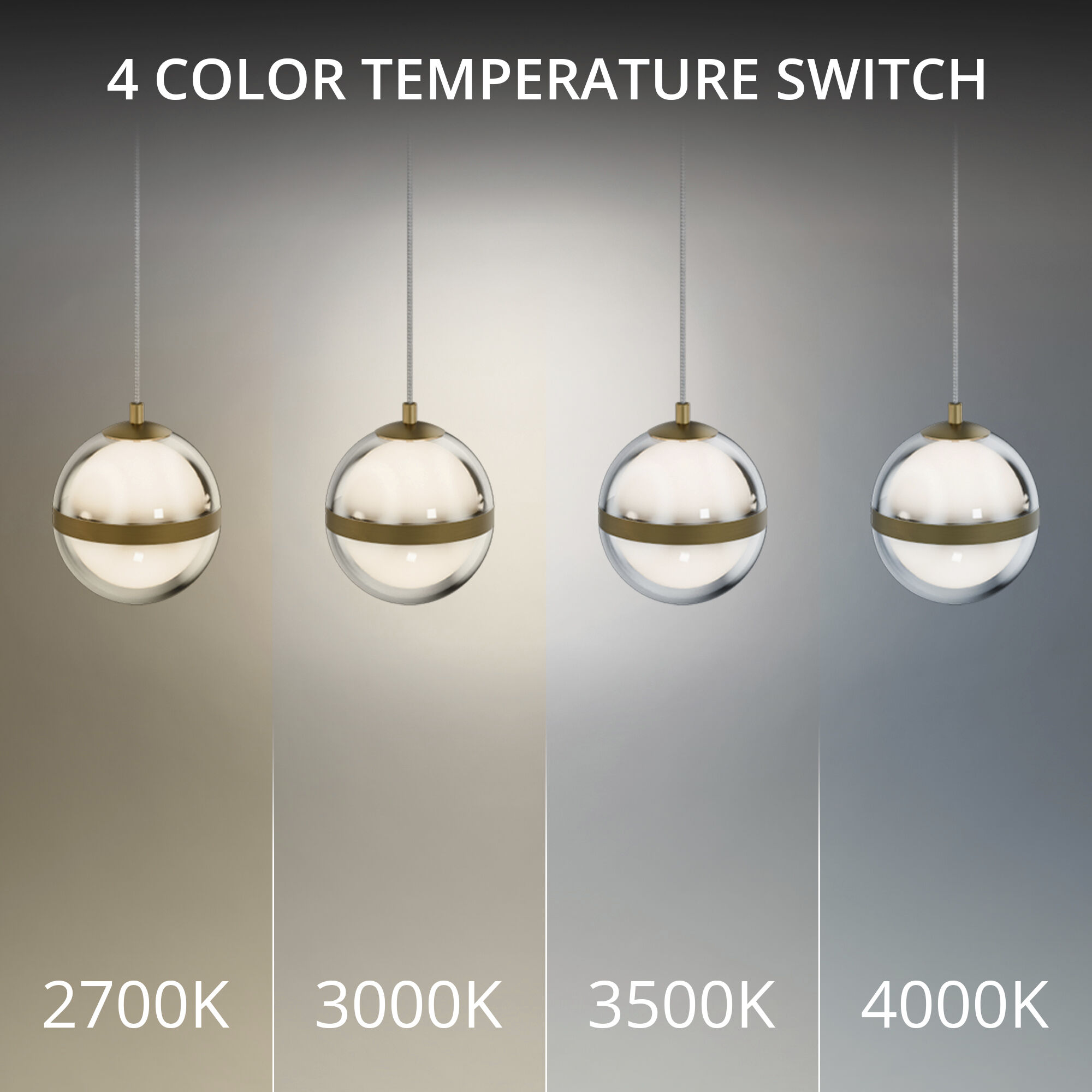 Cyllindra LED 6 inch Aged Brass Pendant Ceiling Light in 3000K, dweLED