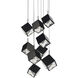 Ice Cube 1 Light 8.88 inch Black Multi-Light Pendant Ceiling Light, dweLED