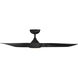 Swirl 54 inch Matte Black Downrod Ceiling Fans, Smart Fan