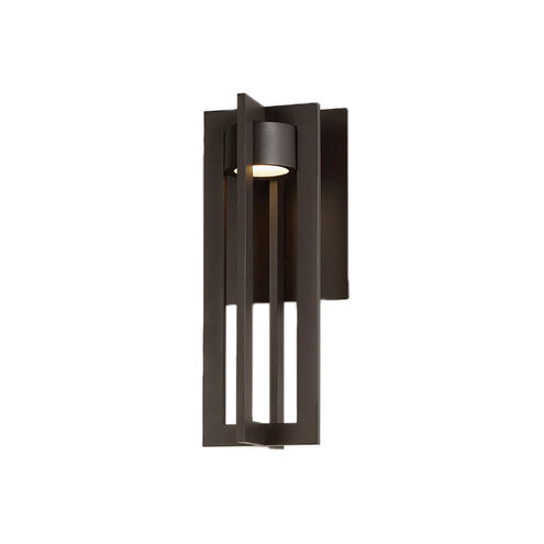 Chamber LED 15.75 inch Bronze Outdoor Wall Light, dweLED