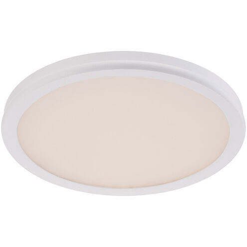 Geos LED 10.25 inch White Flush Mount Ceiling Light in 3000K, dweLED