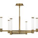 Jedi LED 27 inch Aged Brass Chandelier Ceiling Light, dweLED