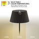 Pleat 14.75 inch 2 watt Black Rechargeable Table Lamp Portable Light