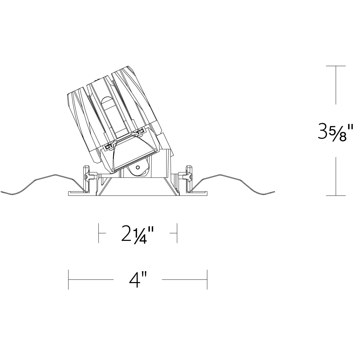 FQ Integrated LED Black Recessed Trim in 2700K, 2" LED