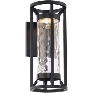 Roslyn LED 14 inch Black Outdoor Wall Light, dweLED