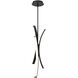 Tusk LED 15 inch Black Pendant Ceiling Light in 3500K, dweLED