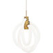 Knot LED 16.38 inch Aged Brass Pendant Ceiling Light in 4000K, dweLED