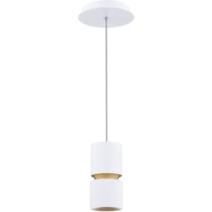 Pedistal LED 6 inch White Pendant Ceiling Light in 2700K, dweLED