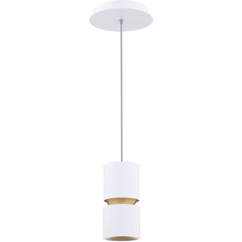 Pedistal LED 6 inch White Pendant Ceiling Light in 2700K, dweLED