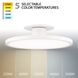 Twist-N-Lite LED 11 inch White Semi-Flush Mount Ceiling Light