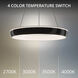 Ringwall LED 32.75 inch Black Chrome Pendant Ceiling Light in Black/Chrome, dweLED