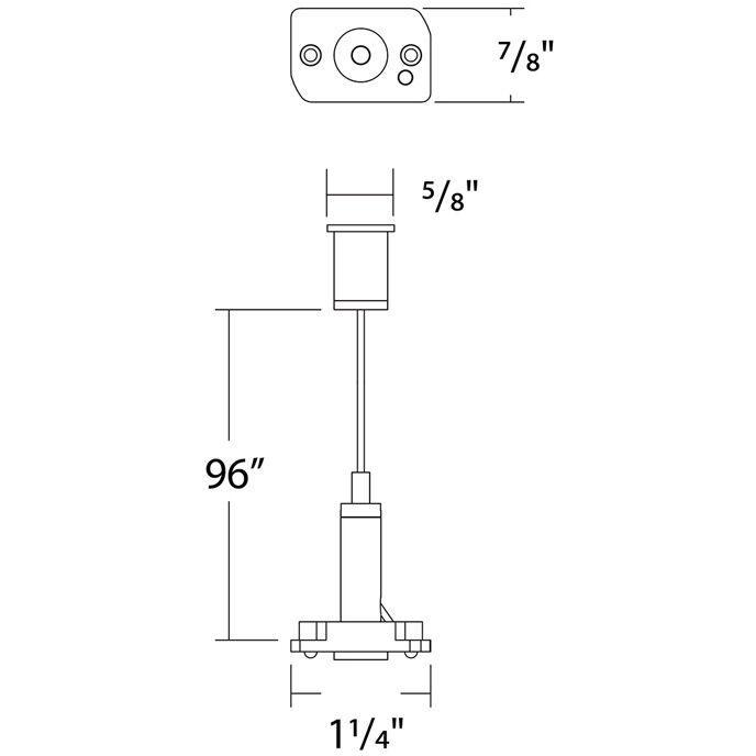 Ventrix Black Track Component Ceiling Light