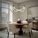 Swathe LED 25.38 inch Black Chrome Chandelier Ceiling Light in Black/Chrome, dweLED