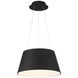 Vida LED 17.5 inch Black Pendant Ceiling Light in 18in, dweLED