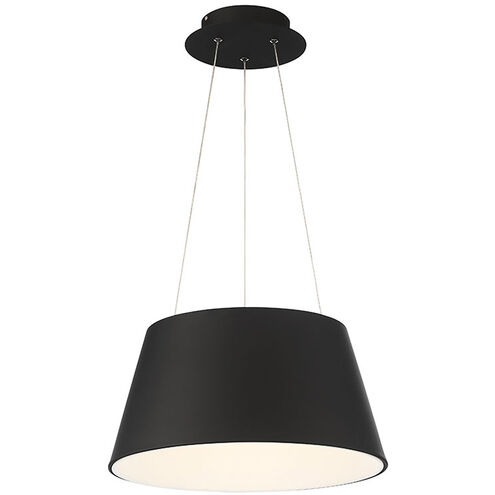 Vida LED 17.5 inch Black Pendant Ceiling Light in 18in, dweLED