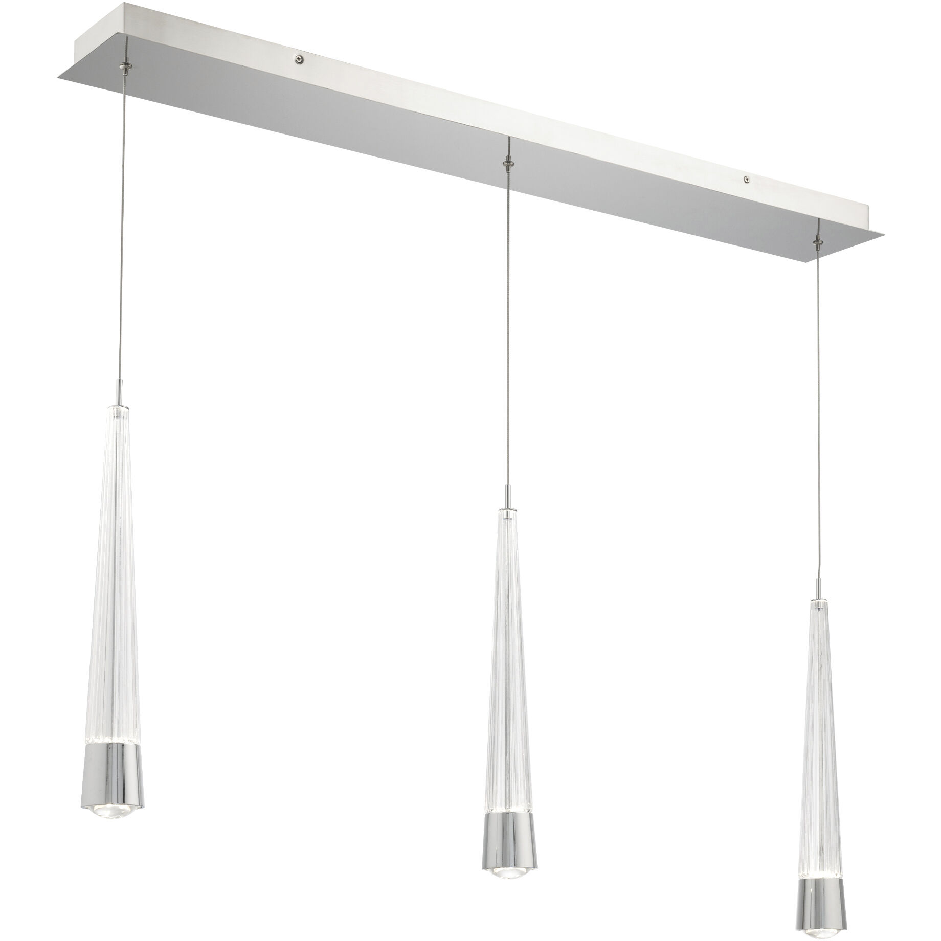 Quill LED 14 inch Chrome Multi-Light Pendant Ceiling Light, dweLED