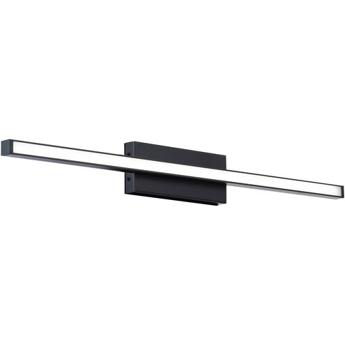Parallax LED 24 inch Black Bath Vanity & Wall Light, dweLED