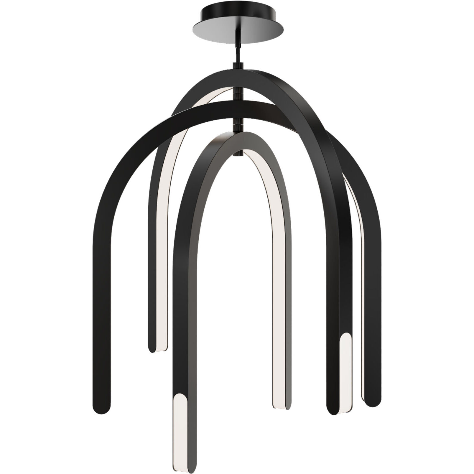 Helmet LED 1.5 inch Black Pendant Ceiling Light in 3000K, dweLED