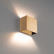 Boxi Wall Sconce Wall Light in 2700K, Aged Brass, dweLED