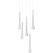 Quill LED 17 inch Chrome Multi-Light Pendant Ceiling Light, dweLED