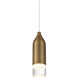 Action LED 2.38 inch Aged Brass Mini Pendant Ceiling Light, dweLED