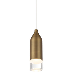 Action LED 2.38 inch Aged Brass Mini-Pendant Ceiling Light, dweLED