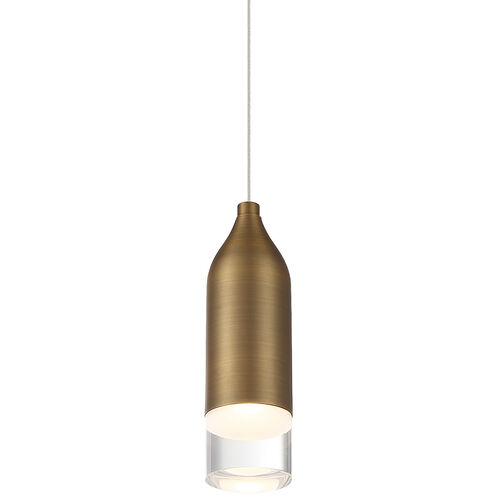 Action LED 2.38 inch Aged Brass Mini-Pendant Ceiling Light, dweLED