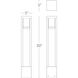 Tower 120 12.5 watt Black Bollard Lighting in 2700K, WAC Landscape