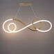 Solo 1 Light 48 inch Aged Brass Linear Chandelier Ceiling Light