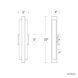 Arrow LED 22 inch Black Outdoor Wall Light in 3500K, dweLED