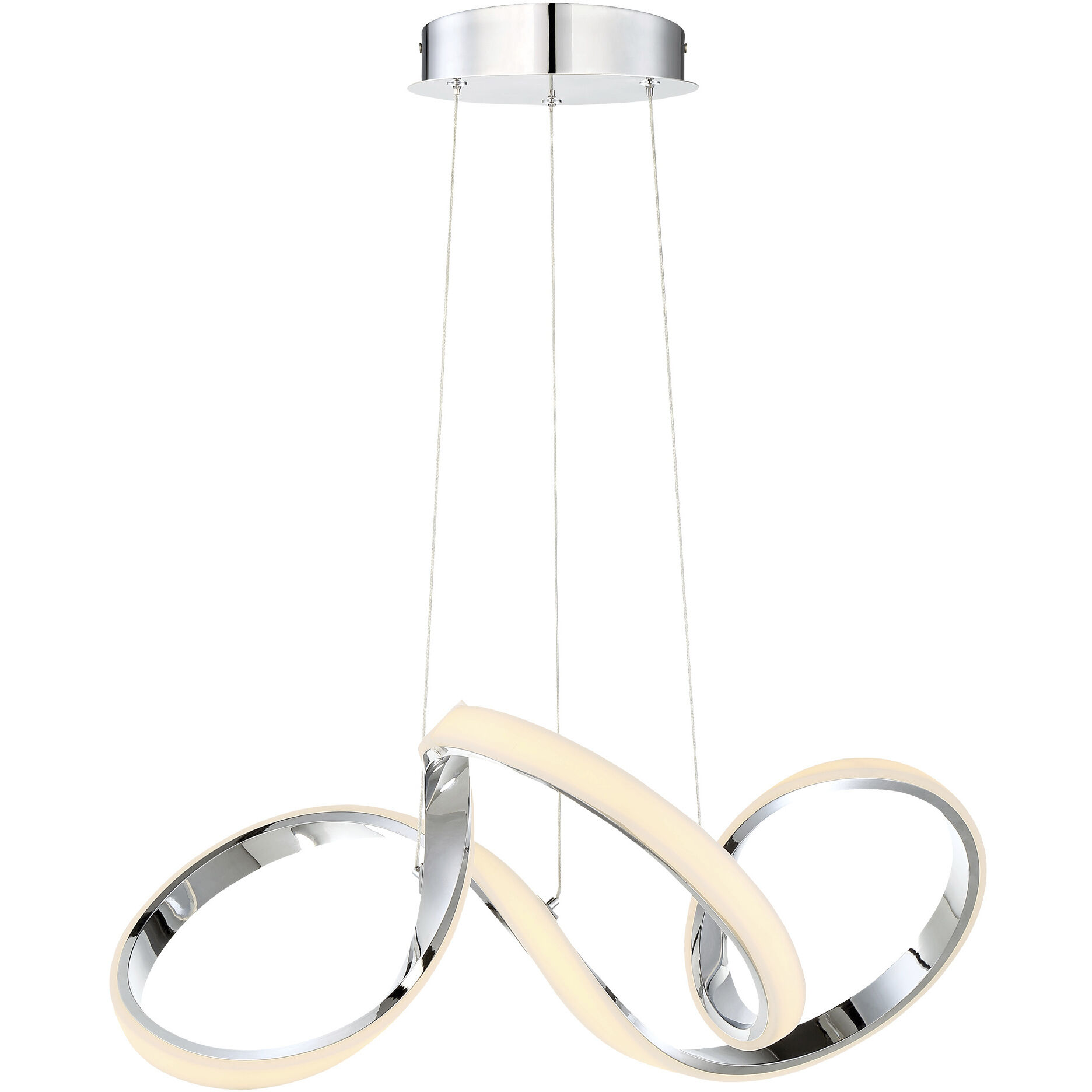 Vornado LED 22 inch Chrome Pendant Ceiling Light, dweLED