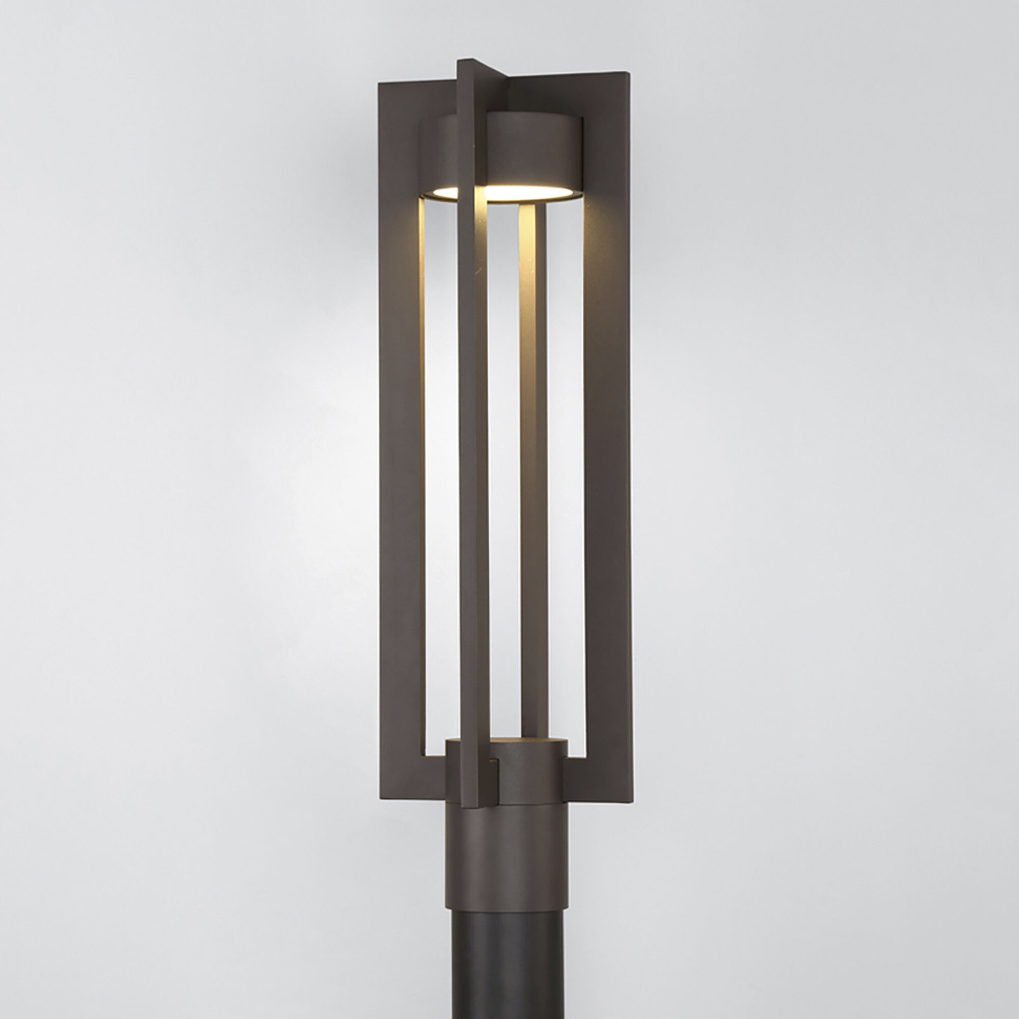 Chamber LED 20.31 inch Bronze Outdoor Post Light, dweLED