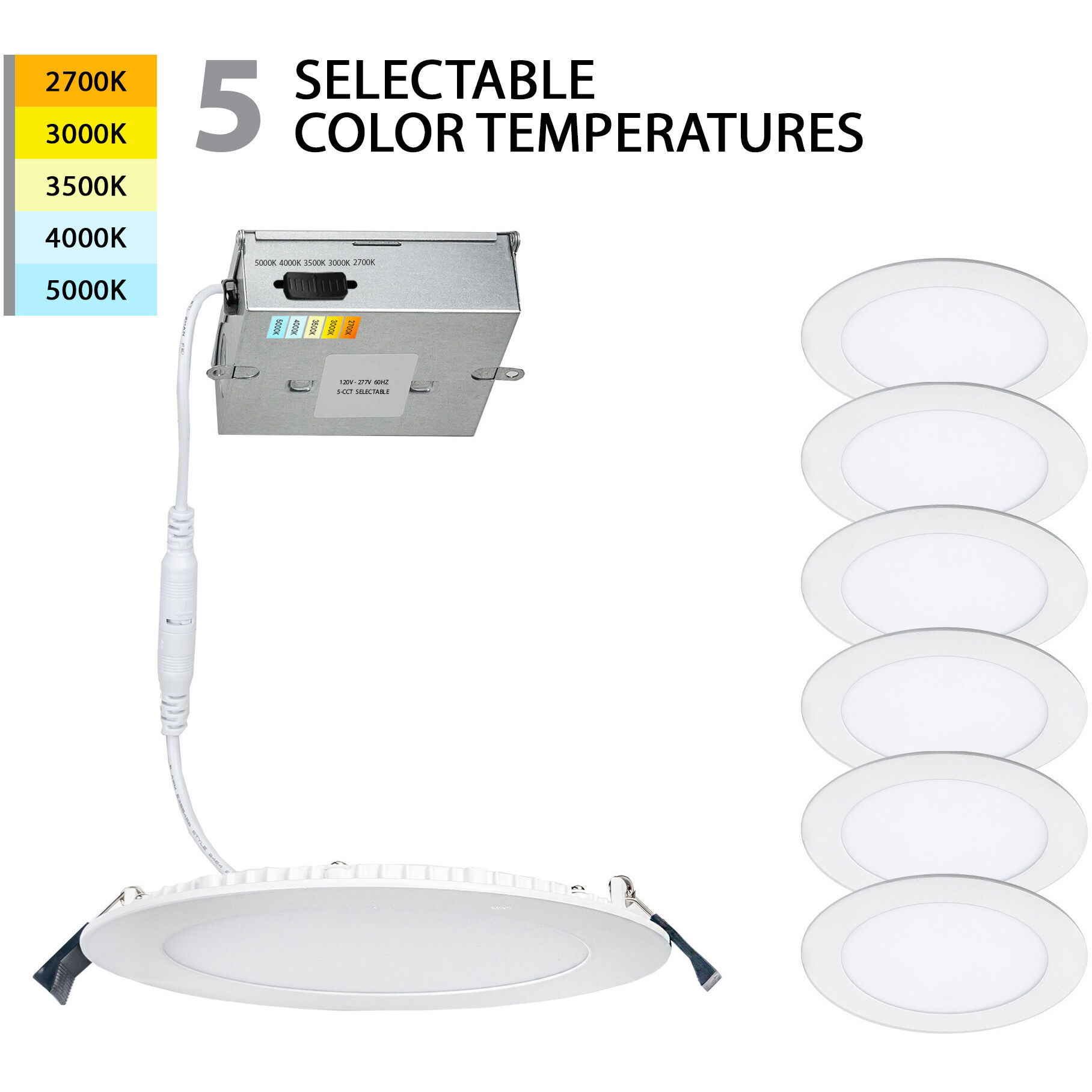 Lotos LED White Complete Kit Recessed Lighting
