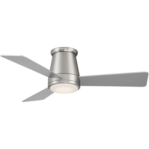 Hug 44 inch Brushed Nickel Flush Mount Ceiling Fans, Smart Fan