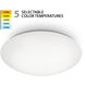 Glo LED 14.25 inch White Flush Mount Ceiling Light in 2700K