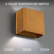 Boxi Wall Sconce Wall Light in 2700K, Aged Brass, dweLED