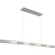 Super Star LED 60 inch Brushed Nickel Linear Pendant Ceiling Light, dweLED