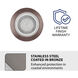 Inground Recessed Light 12 4 watt Stainless Steel Coated in Bronze Path Indicator Light in 3000K Warm White LED, WAC Landscape