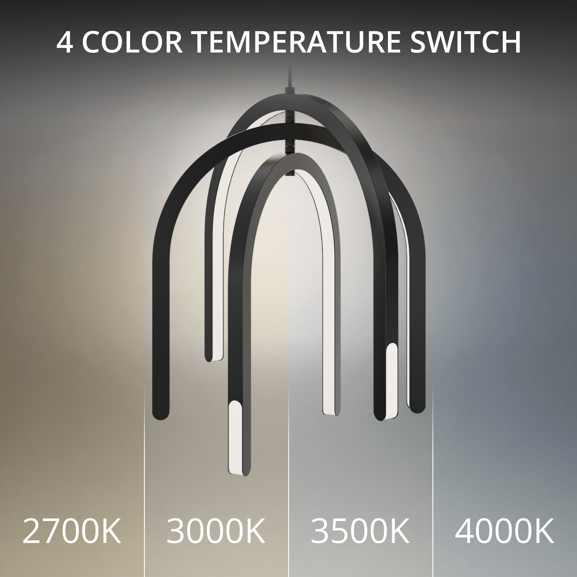 Helmet LED 1.5 inch Black Pendant Ceiling Light in 3000K, dweLED