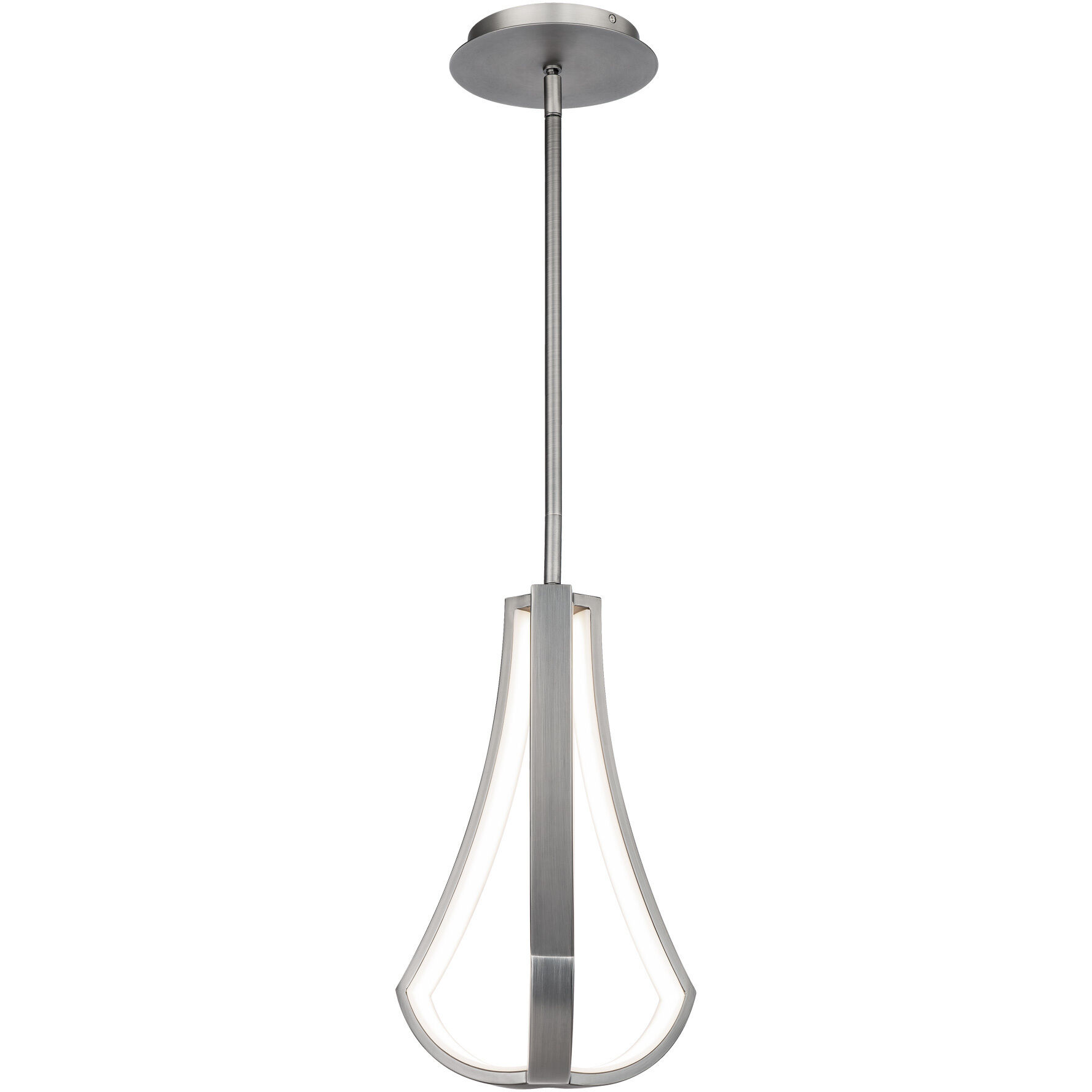 Artemis LED 8.38 inch Brushed Nickel Pendant Ceiling Light, dweLED