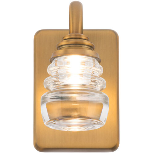 Rondelle LED 6 inch Aged Brass Bath Vanity & Wall Light, dweLED