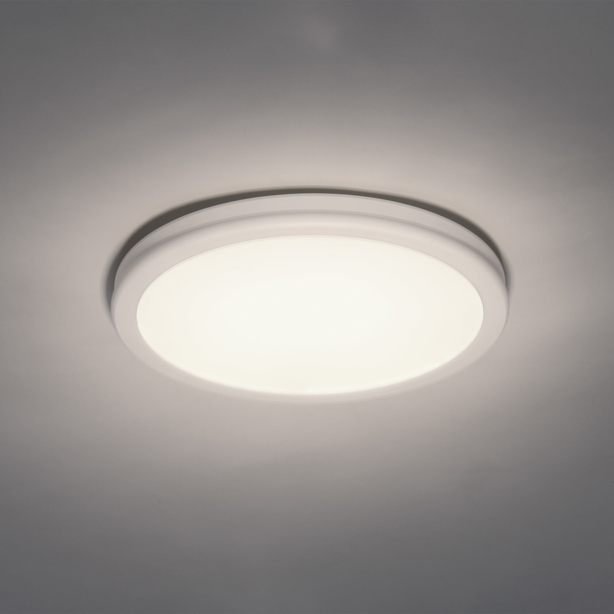 Geos LED 10.25 inch White Flush Mount Ceiling Light in 2700K, dweLED