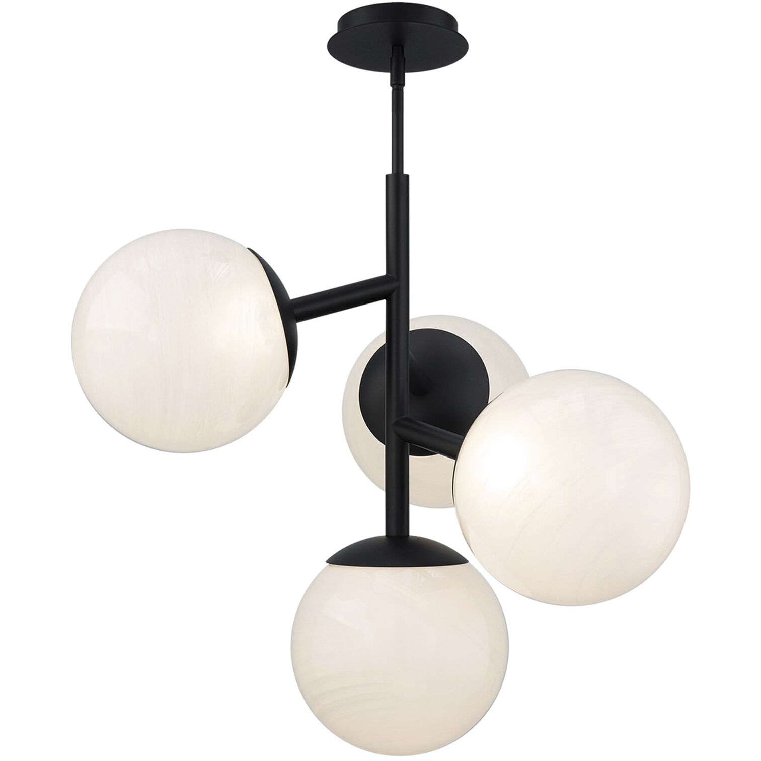 Quatrro LED 26.75 inch Black Pendant Ceiling Light in 3500K, dweLED